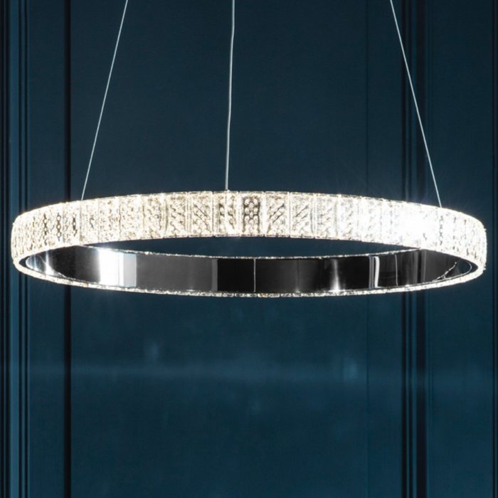 Houston - Clear Crystal & Chrome Plate LED Pendant