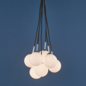 Elpis 7 Light Cluster Pendant Light - Polished Chrome Opal Glass