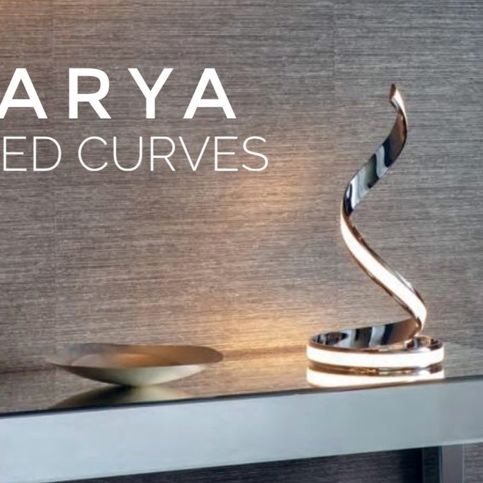 Arya - Spiral LED Floor Lamp - Polished Chrome