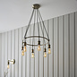 Vintage - 6 Light Antique Brass Industrial Feature Pendant