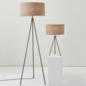 Modern Tripod Floor Lamp - Matt Nickel