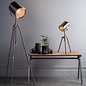 Atelier - Mid Century Studio Tripod Floor Lamp - Antique Silver & Copper