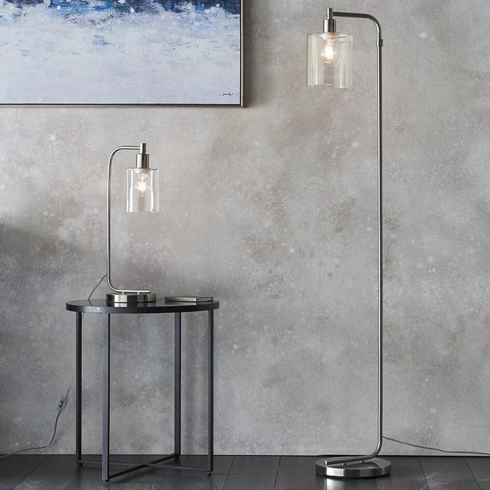 Niko - Minimalist Floor Lamp - Brushed Nickel