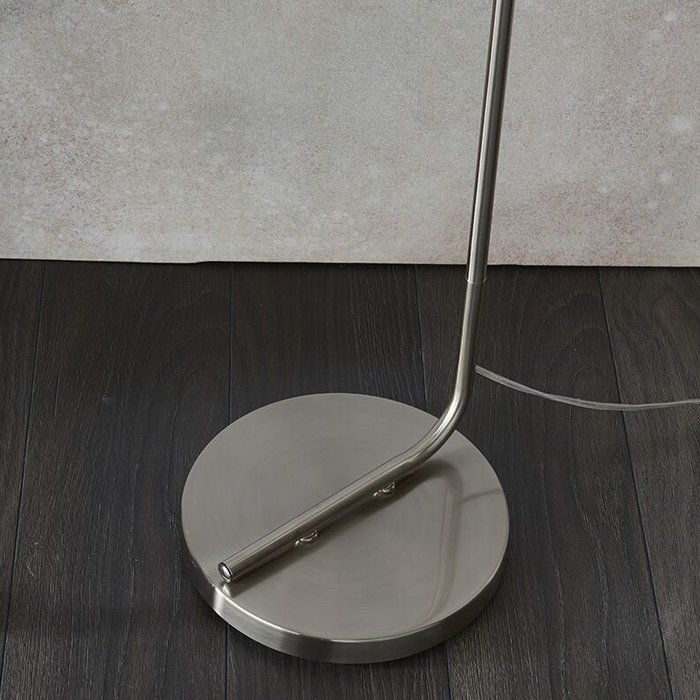 Niko - Minimalist Floor Lamp - Brushed Nickel