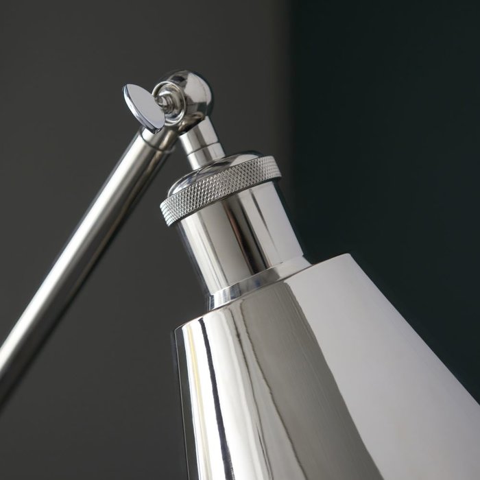 Hunton - Adjustable Floor Lamp - Polished Nickel
