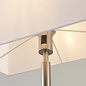 Issey -Rectangular Shade Floor Lamp with LED Reading Spotlight -  Matt Nickel