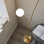 Fig - Modern Scandi Twin Opal Globe Floor Lamp