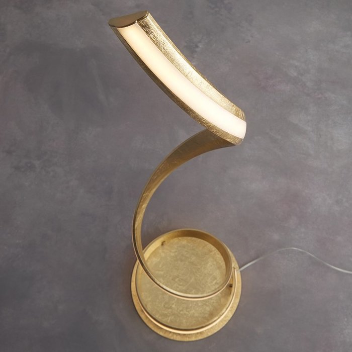 Arya - Spiral LED Floor Lamp - Gold Leaf