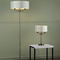 Sorrento - Drum Chandelier Floor Lamp - Ivory & Brass - Laura Ashley