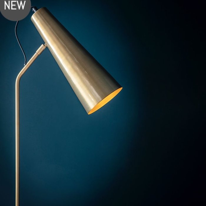 Leo - Task Floor Lamp in Antique Brass