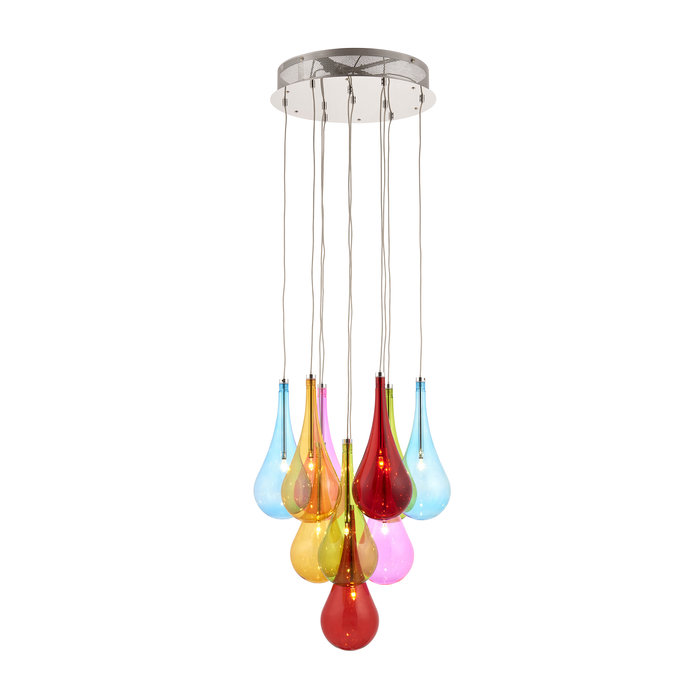 Niro - 10 Light Colourful Cluster Pendant