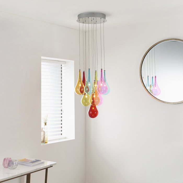 Niro - 10 Light Colourful Cluster Pendant