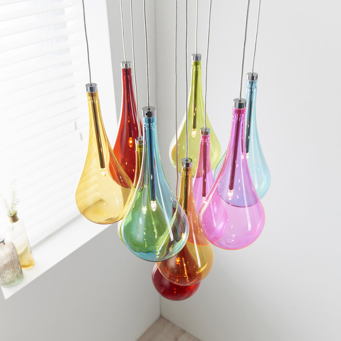 Niro - 10 Light Colourful Cluster Pendant