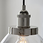 Stockton - Nickel & Glass Resto Pendant