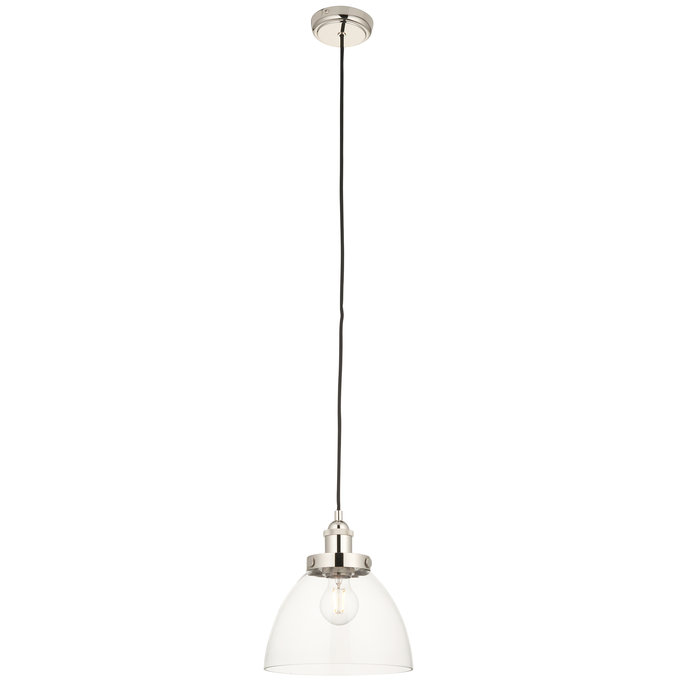 Stockton - Nickel & Glass Resto Pendant