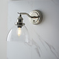 Stockton - Nickel & Glass Resto Wall Light