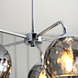 Dimple - Chrome & Smoked Glass 5 light Semi-Flush Ceiling Light