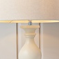 Marshall - Ivory Painted French Country Table Lamp with Ivory Linen Shade