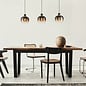 Ella - Black and Brown Glass 3 Light Bar Pendant