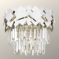 Madalyn - Large Modern Tiered Crystal Flush Ceiling Light - Chrome