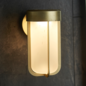 Ayton - Luxury Brushed Gold & Frosted Glass LED Outdoor/Bathroom Wall Light