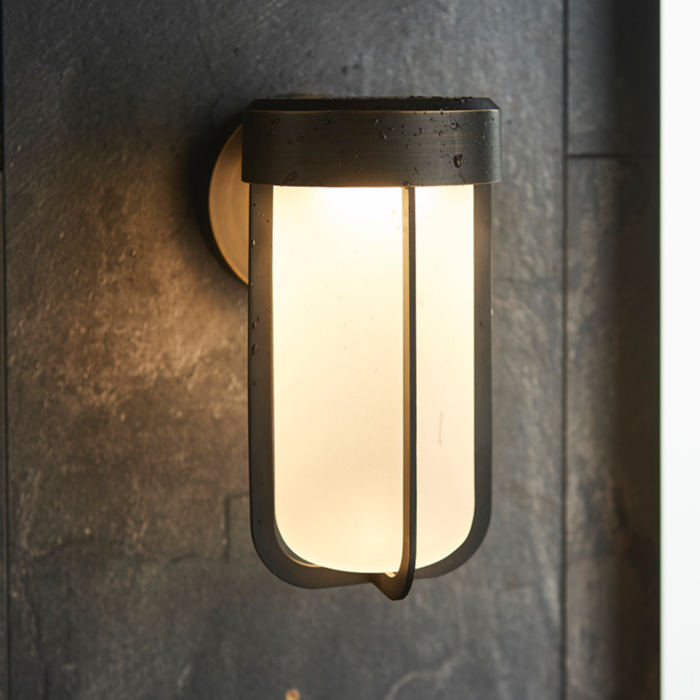 Ayton - Luxury Brushed Bronze & Frosted Glass LED Outdoor/Bathroom Wall Light