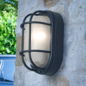 Langford - Modern Black Industrial Bulkhead Outdoor Wall Light