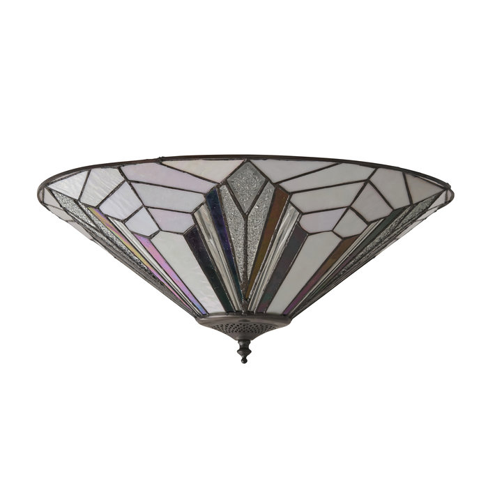 Astoria - Large Flush Tiffany Ceiling Light