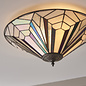 Astoria - Large Flush Tiffany Ceiling Light