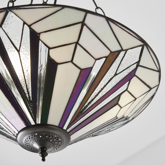 Astoria - 3 Light Inverted Tiffany Ceiling Light Pendant