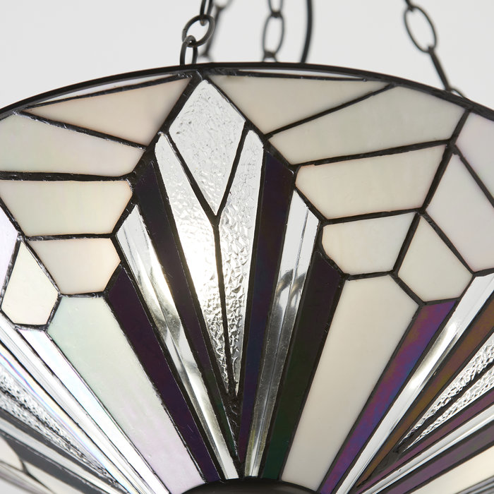 Astoria - 3 Light Inverted Tiffany Ceiling Light Pendant