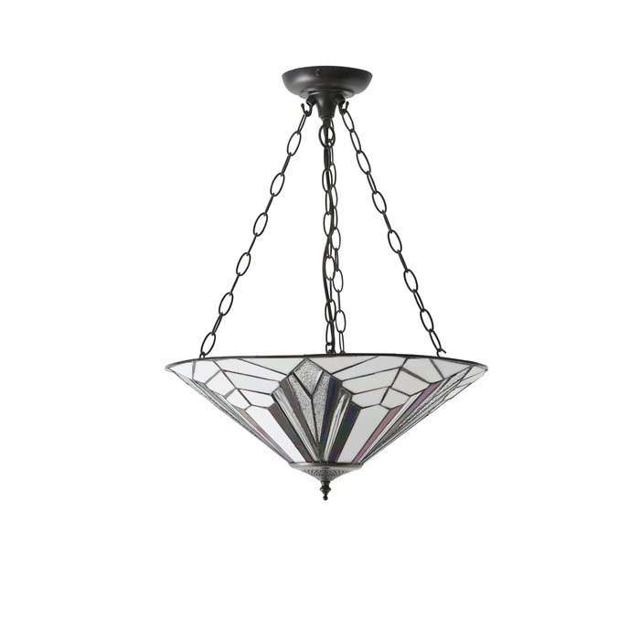 Astoria - 3 Light Inverted Tiffany Ceiling Light Pendant