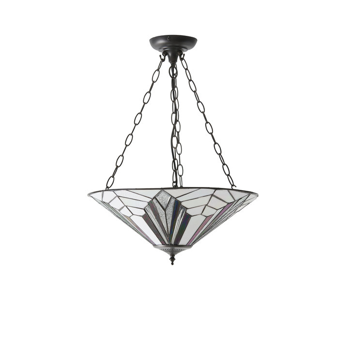 Astoria - 3 Light Inverted Tiffany Pendant