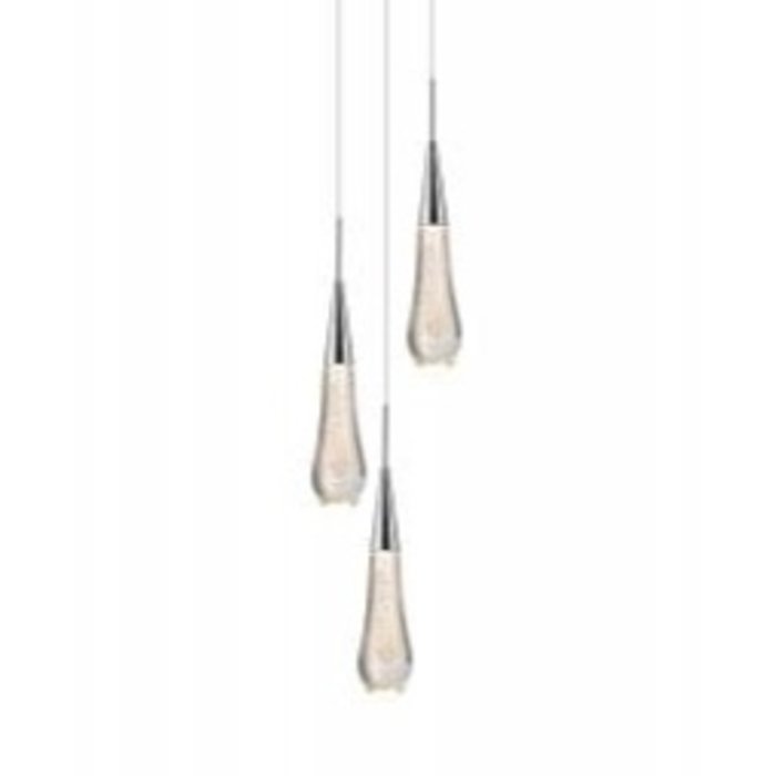 Abae - Luxurious Polished Chrome 3 Light Cluster Pendant