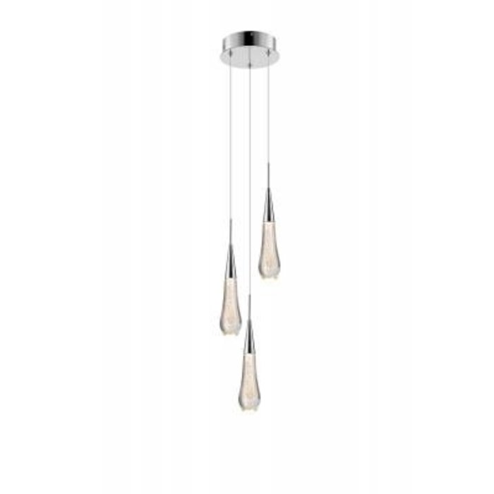 Abae - Luxurious Polished Chrome 3 Light Cluster Pendant