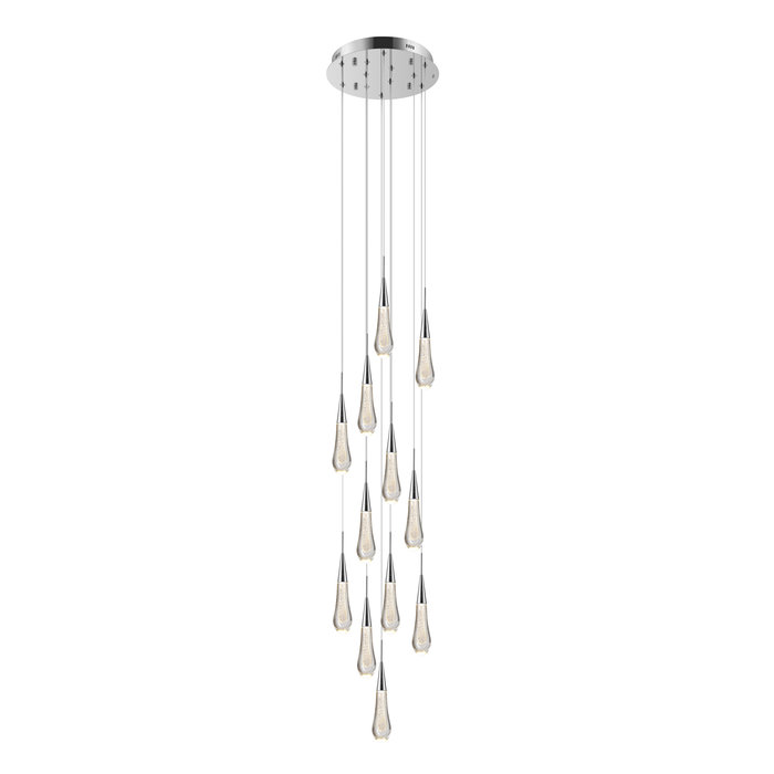 Abae - Classic 12 Light Polished Chrome Cluster Pendant