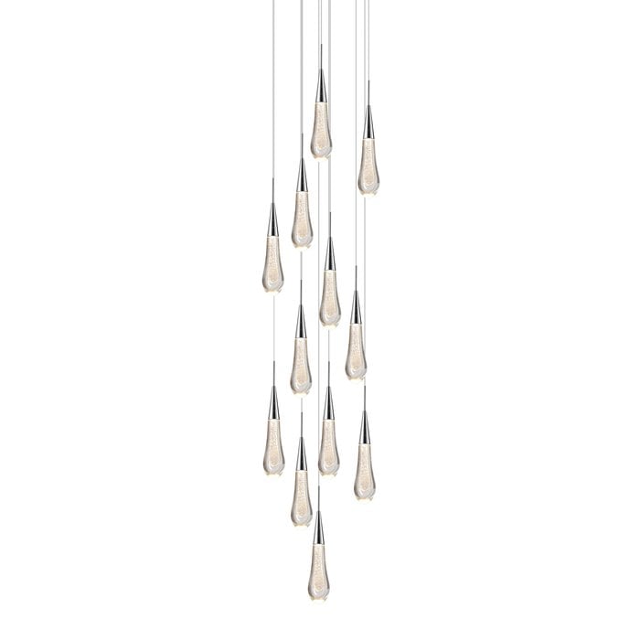 Abae - Classic 12 Light Polished Chrome Cluster Pendant