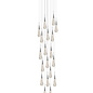 Abae - Deluxe 20 Light Polished Chrome Cluster Pendant