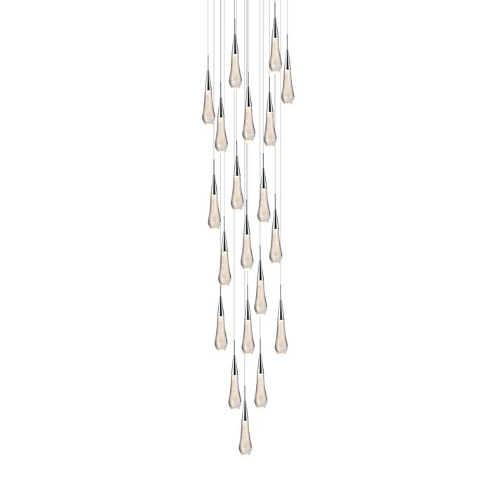 Abae - Deluxe 20 Light Polished Chrome Cluster Pendant