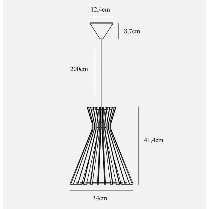 Gróa - Slatted Wood Scandi Pendant