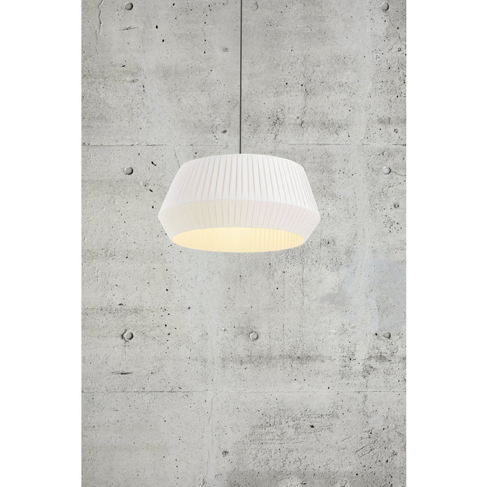 Maxim - Handtied White Cotton Shade Scandi Pendant