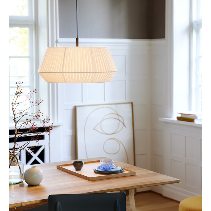 Maxim - Handtied White Cotton Shade Scandi Pendant