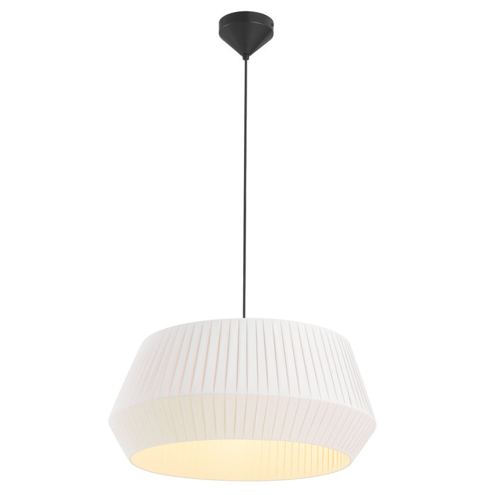 Maxim - Handtied White Cotton Shade Scandi Pendant