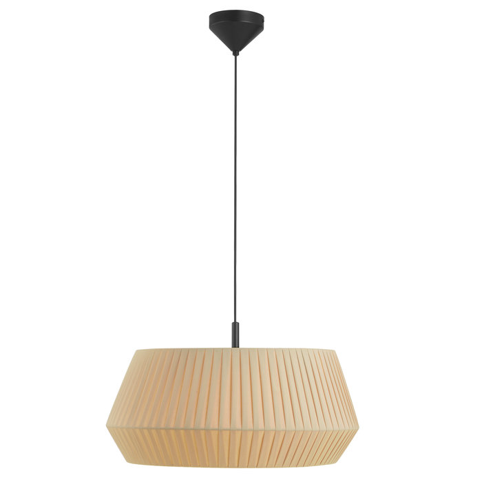 Maxim - Handtied Beige Cotton Shade Scandi Pendant