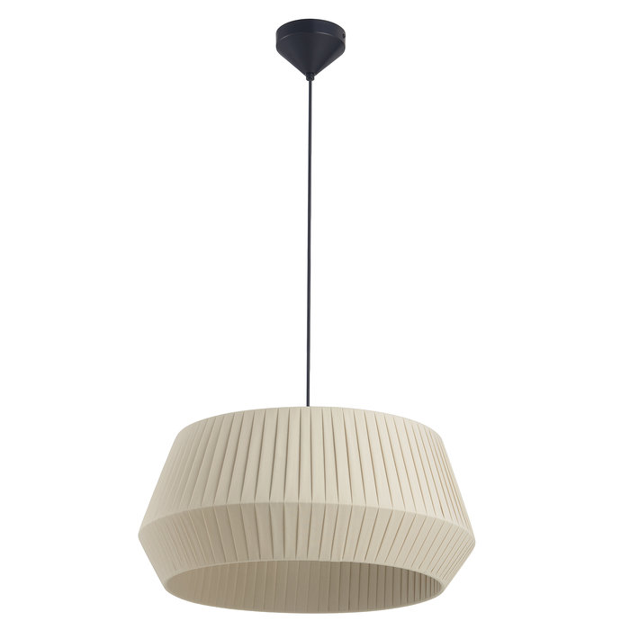 Maxim - Handtied Beige Cotton Shade Scandi Pendant