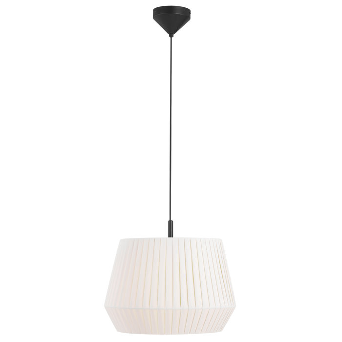 Maxim - Small Handtied White Cotton Shade Scandi Pendant