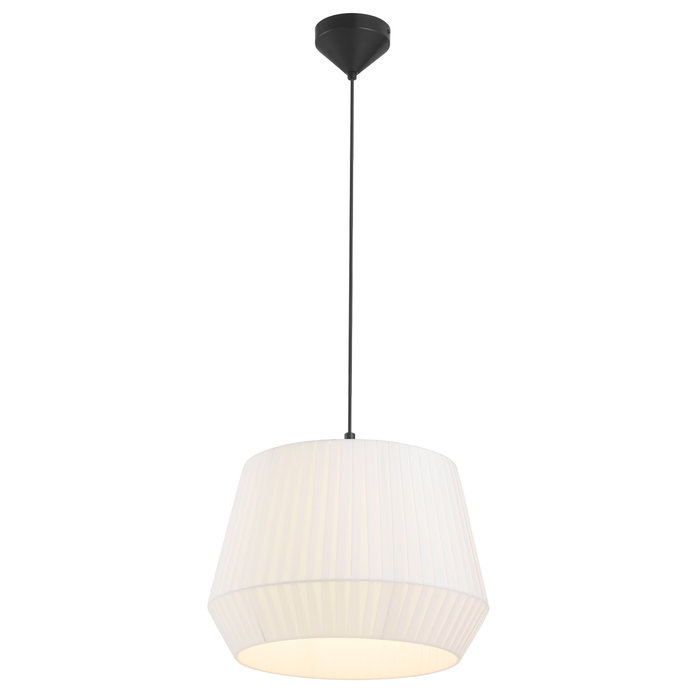 Maxim - Small Handtied White Cotton Shade Scandi Pendant