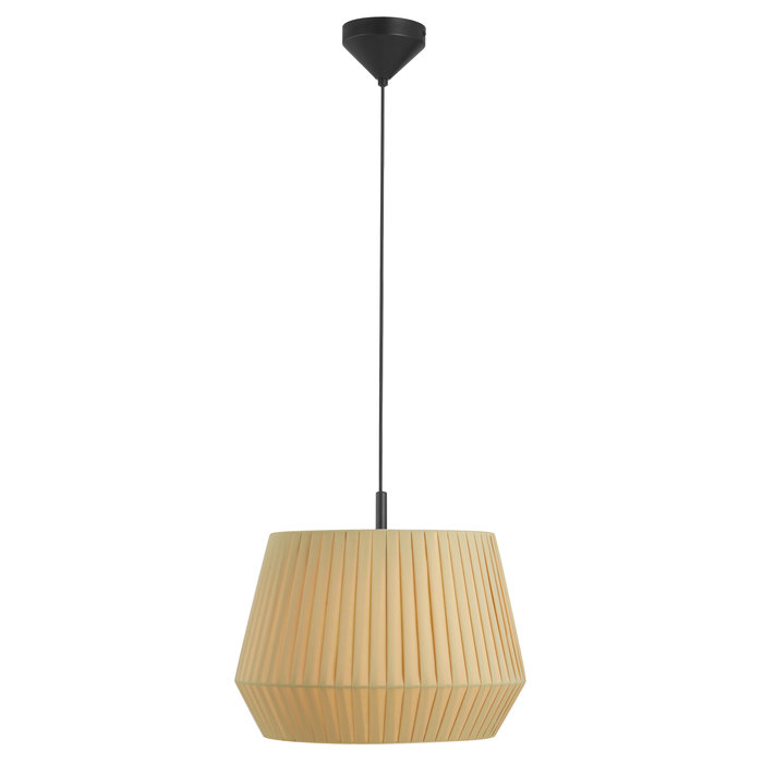 Maxim - Small Handtied Beige Cotton Shade Scandi Pendant