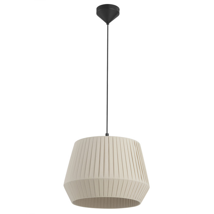 Maxim - Small Handtied Beige Cotton Shade Scandi Pendant