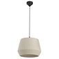 Maxim - Small Handtied Beige Cotton Shade Scandi Pendant